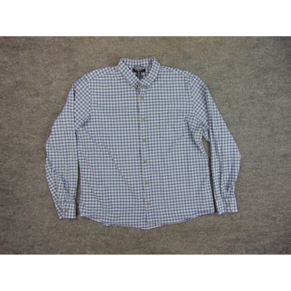 Nordstrom Shirt Mens 2XL Trim Fit Gray White Check Long Sleeve - Picture 3 of 9